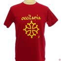 T-shirt homme Calligraphie avec croix occitane et Occitania