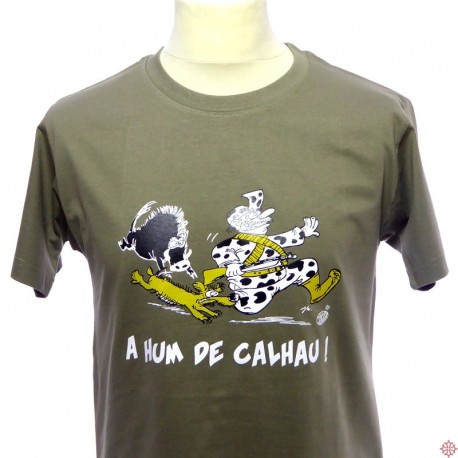 T-shirt gascon humoristique A hum de calhau ! à fond la caisse