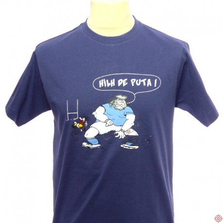 T-shirt humoristique gascon rugby Hilh de puta