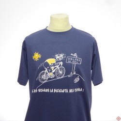 T-shirt homme occitan humoristique Bicyclette bleu