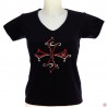 T-shirt femme croix occitane Tribal occitanie