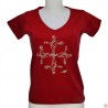 T-shirt femme croix occitane croix Tribal