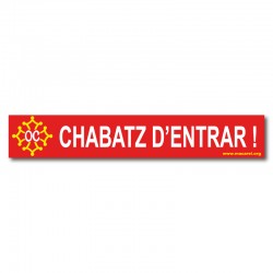 Autocollant Chabatz d'entrar