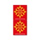 Autocollant Croix occitane pour plaque d'immatriculation (x2)