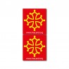Autocollant Croix occitane pour plaque d'immatriculation (x2)