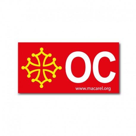 Autocollant OC horizontal occitanie - croix occitane