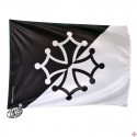 drapeau supporter noir et blanc