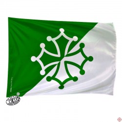 drapeau supporter vert et blanc