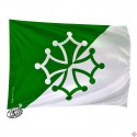 drapeau supporter vert et blanc