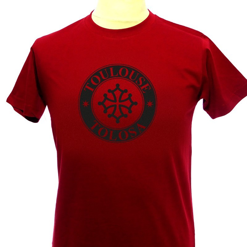 T-shirt Occitanie homme Toulouse tampon Croix Occitane 