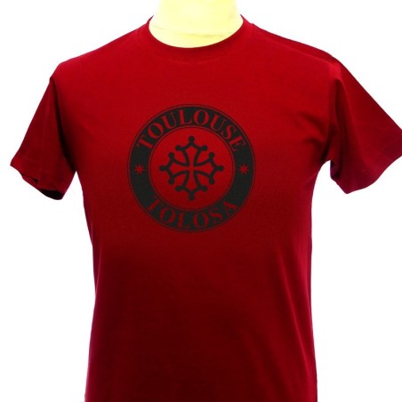 T-shirt Occitanie homme Toulouse tampon Croix Occitane 
