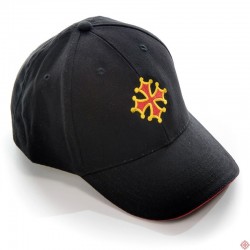 Casquette américaine croix occitane noir