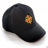 Casquette américaine noire croix occitane brodée occitanie