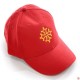 Casquette américaine croix occitane brodée rouge occitanie