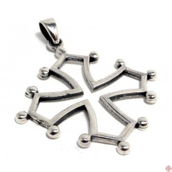 Pendentif argent croix occitane 2 cm