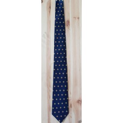 cravate marine motif croix occitanes