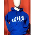 Sweat à capuche humour occitan Evolution rugby bleu