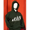 Sweat à capuche humour occitan Evolution rugby vert