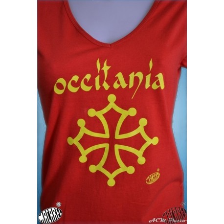 T-shirt rouge croix occitane occitània