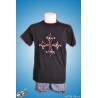 Tshirt enfant Tribal noir croix occitane