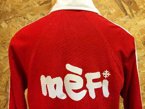 Polo rugby enfant rouge Mèfi en occitan macarel