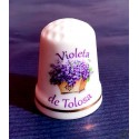 Dé à coudre en porcelaine Violette de toulouse