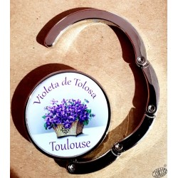 accroche-sac décor Violettes de Toulouse