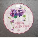 Dessous de plat festonné décor violettes de Toulouse