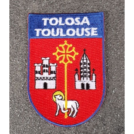 Ecusson blason Toulouse à coudre ou à coller