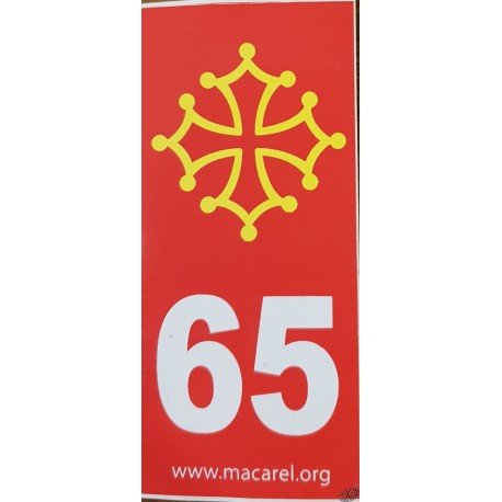 auto-collant de plaque 65 rouge