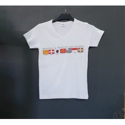 T-shirt Femme occitan Régions et Peuples Solidaires croix occitane