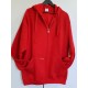 Sweat rouge capuche et zip croix occitane