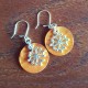 boucles d'oreilles nacre et croix occitane