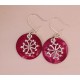 boucles d'oreilles nacre et croix occitane