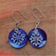 boucles d'oreilles nacre et croix occitane