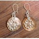 boucles d'oreilles nacre et croix occitane