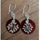 boucles d'oreilles nacre et croix occitane