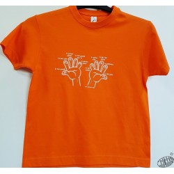 T-shirt enfant doigts de la main en occitan