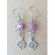 Boucles d'oreilles verre et spirale