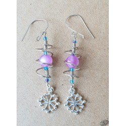 Boucles d'oreilles verre et spirale