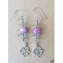 Boucles d'oreilles verre et spirale