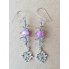 Boucles d'oreilles verre et spirale
