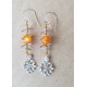 Boucles d'oreilles verre et spirale