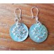 boucles d'oreilles nacre et croix occitane