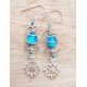 Boucles d'oreilles verre et spirale