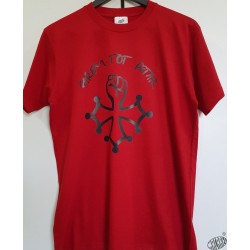 T-shirt Homme Farem Tot Petar croix au poing rouge