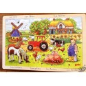 Puzzle bois 24 pièces La ferme en occitan