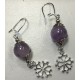 Boucles d'oreilles perle verre imitant la pierre