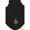 Collier et pendentif croix occitane dorée 2,5cm