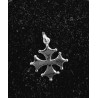 pendentif argent massif croix occitane pleine 2,5cm